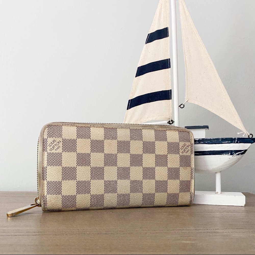 💞AZUR LONG WALLET💞 Auth Louis Vuitton Zippy